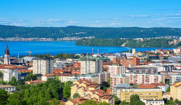 Jonkoping skyline in Sweden