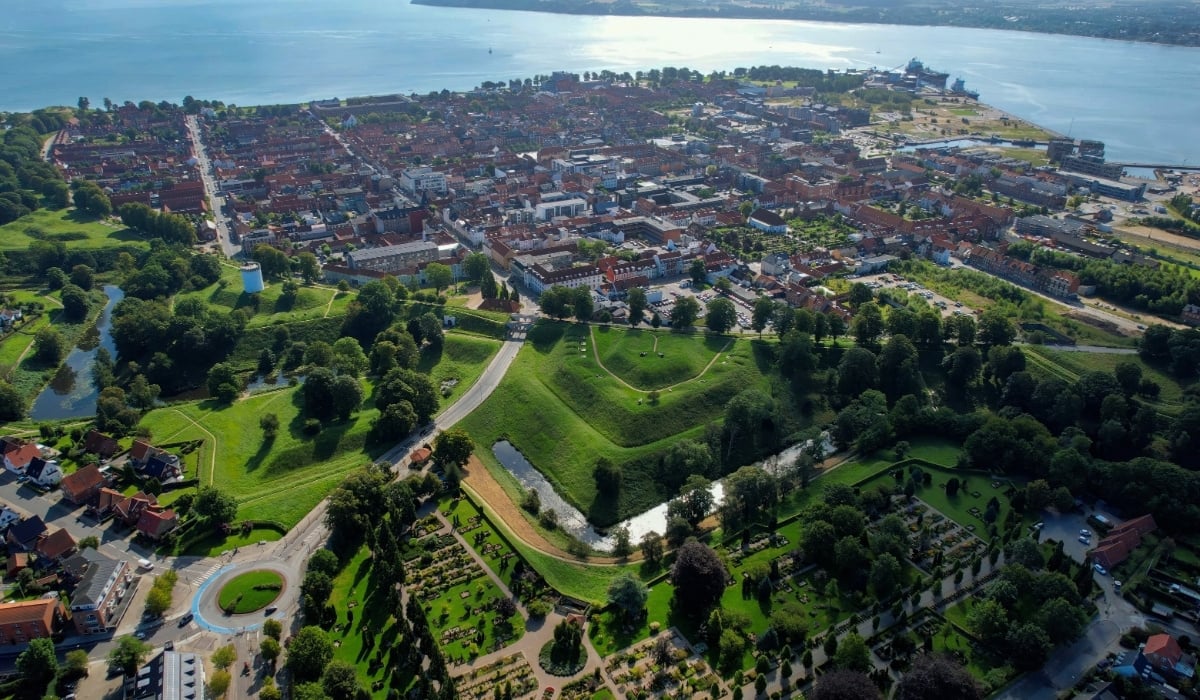 Fredericia, Denmark aerial view