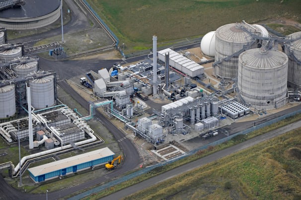 middlesbrough bran sands uk aerial plant view